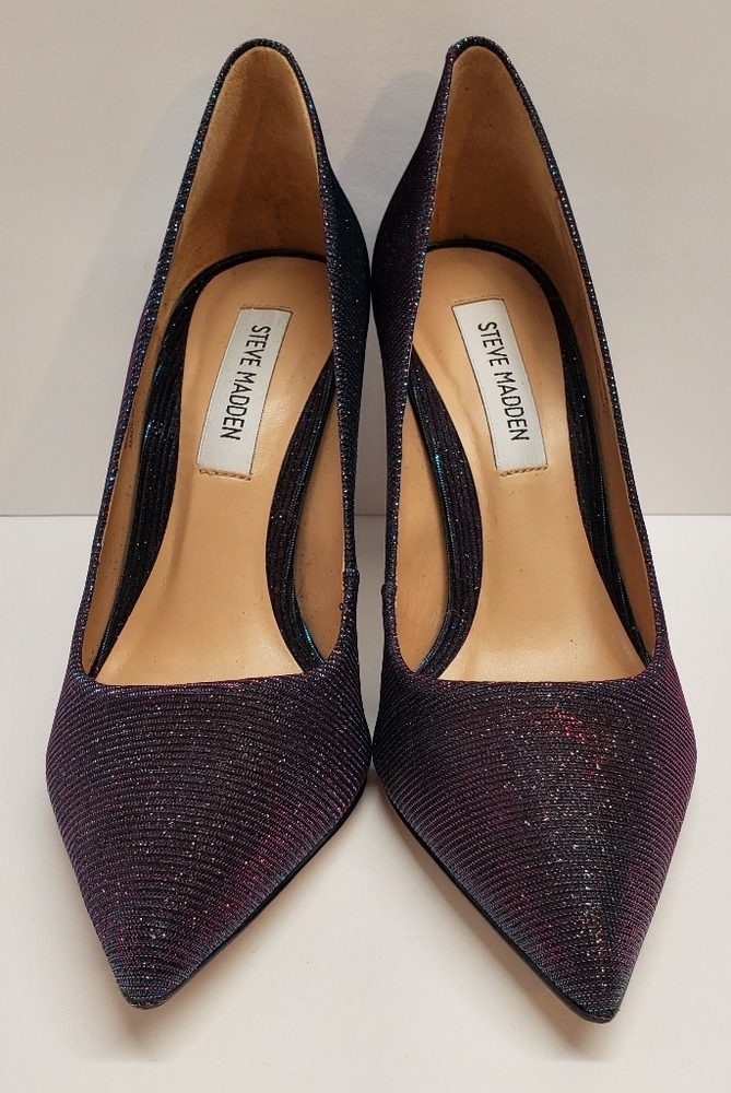 Steve Madden Purple and Blue Shimmer Heels